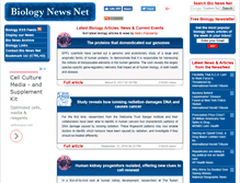Tablet Screenshot of biologynews.net